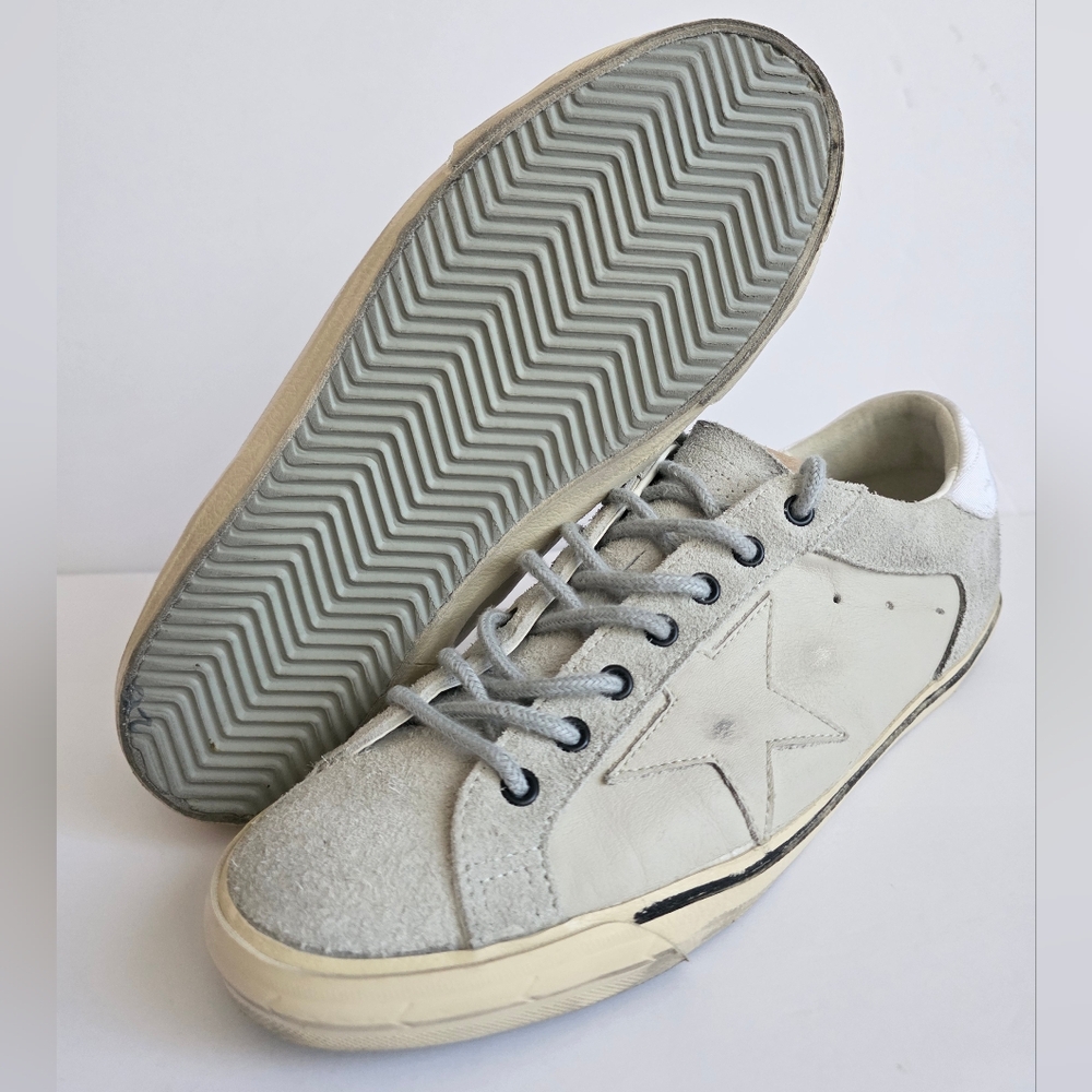 Men Golden Goose Superstar Black Gray Leather Sneakers Size 43 EU - Picture 8 of 9